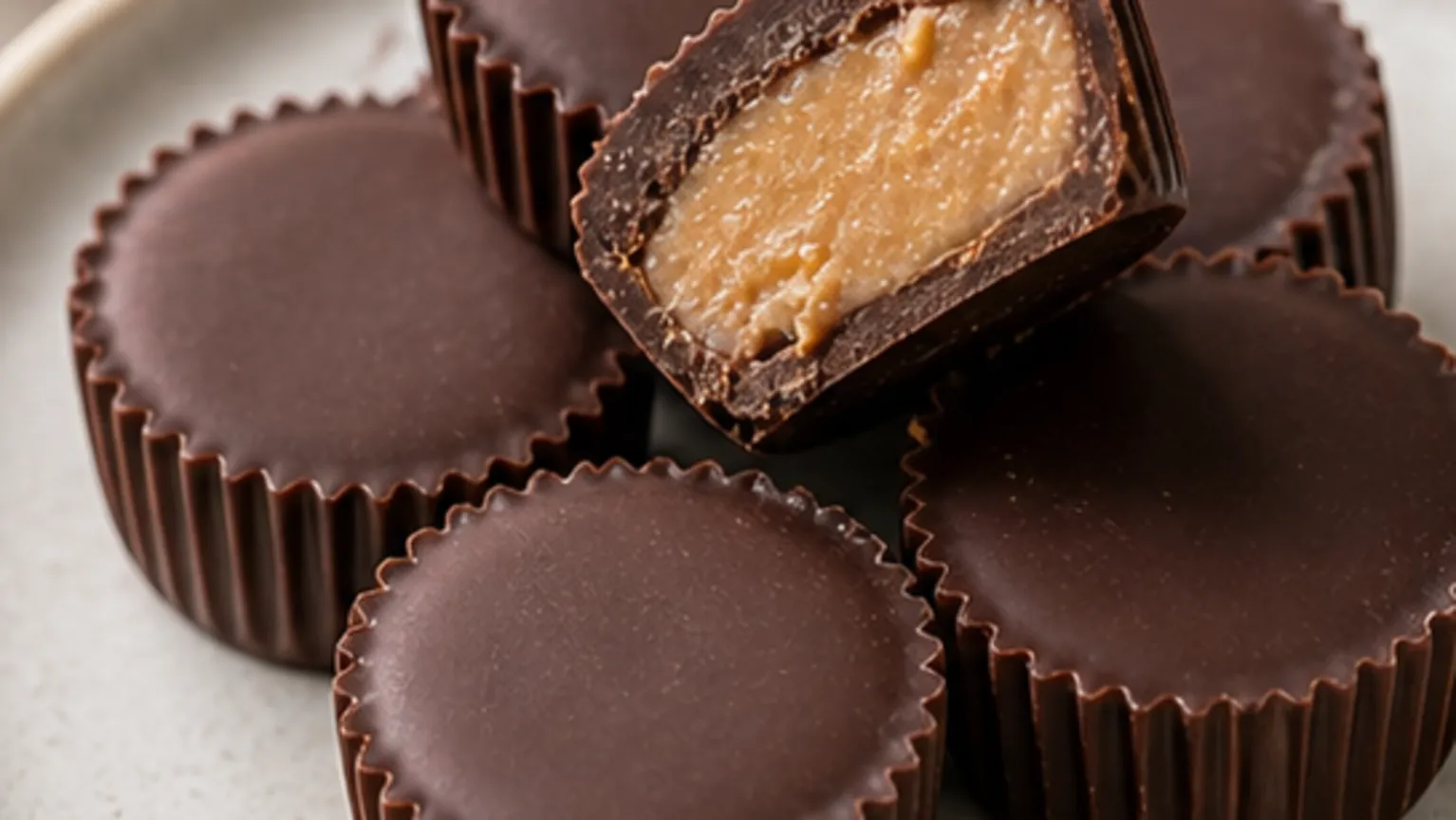 Keto fat bombs with peanut butter and chocolate - 12 to keep in store, plated as a ketogenic recipe