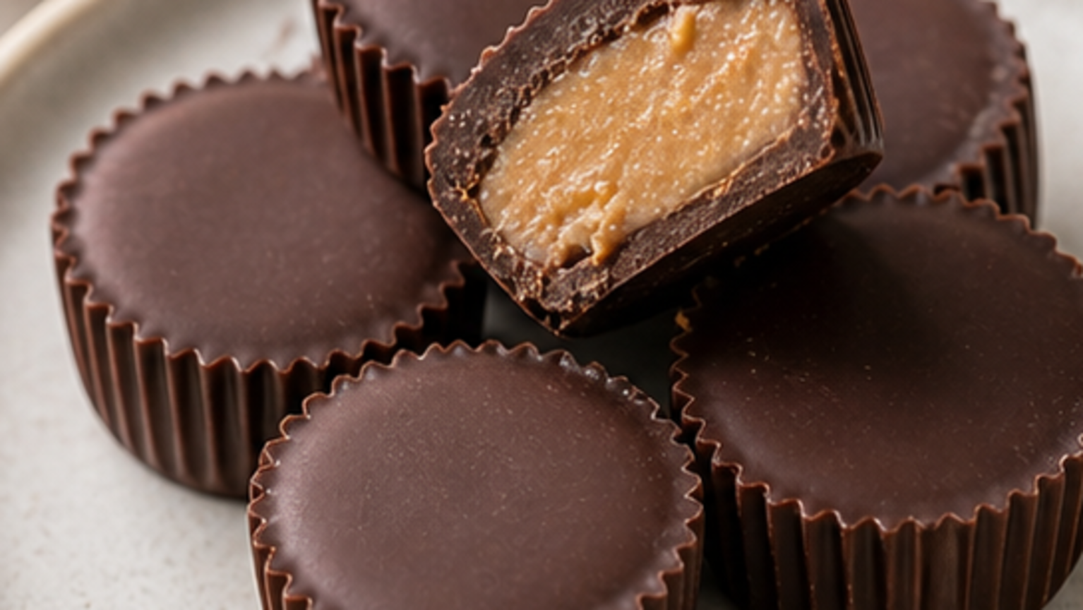 Keto fat bombs with peanut butter and chocolate - 12 to keep in store, plated as a ketogenic recipe