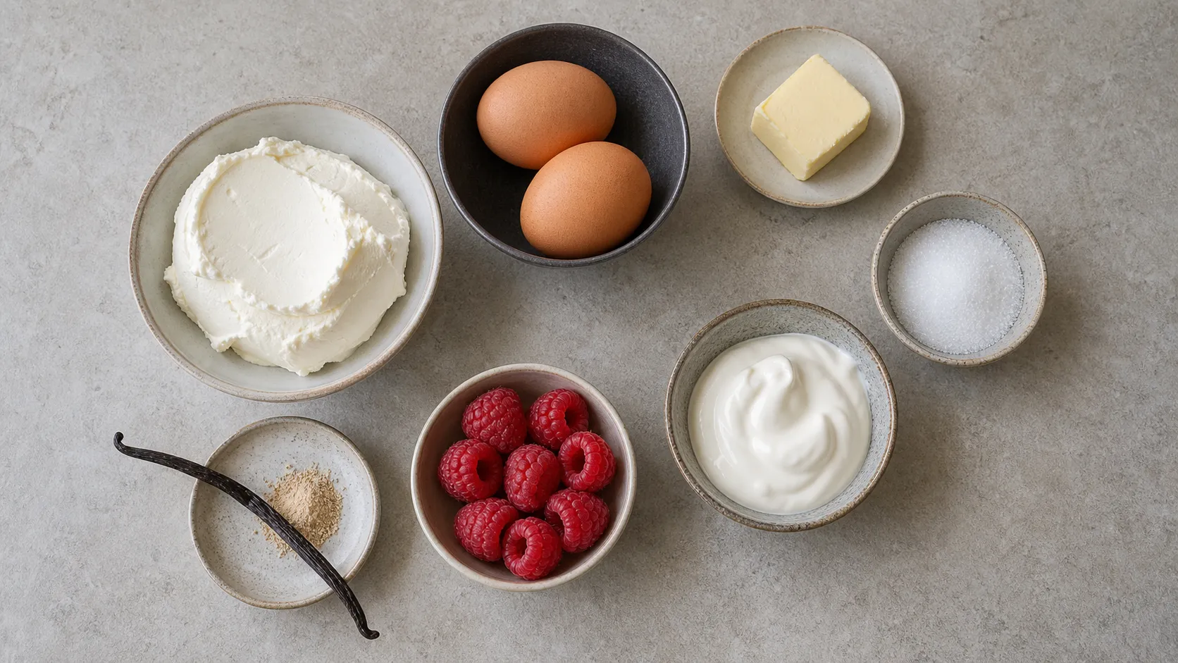 Ingredients: cream cheese, eggs, butter, erythritol, vanilla