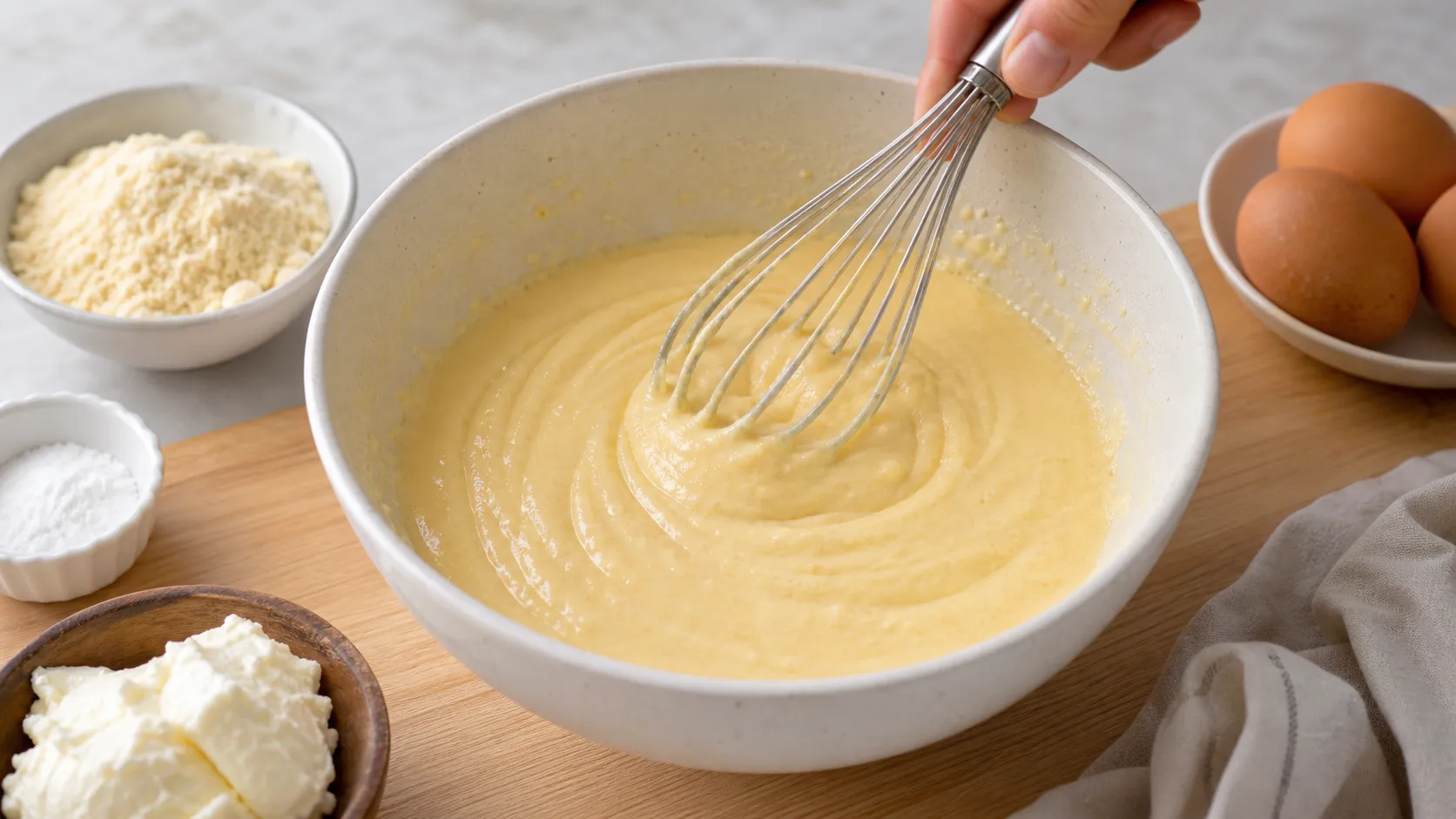 Preparation of Keto Waffles with Almond Flour: Crispy Low Carb Recipe: Preheat the waffle iron and lightly grease it with butter or coconut oil.