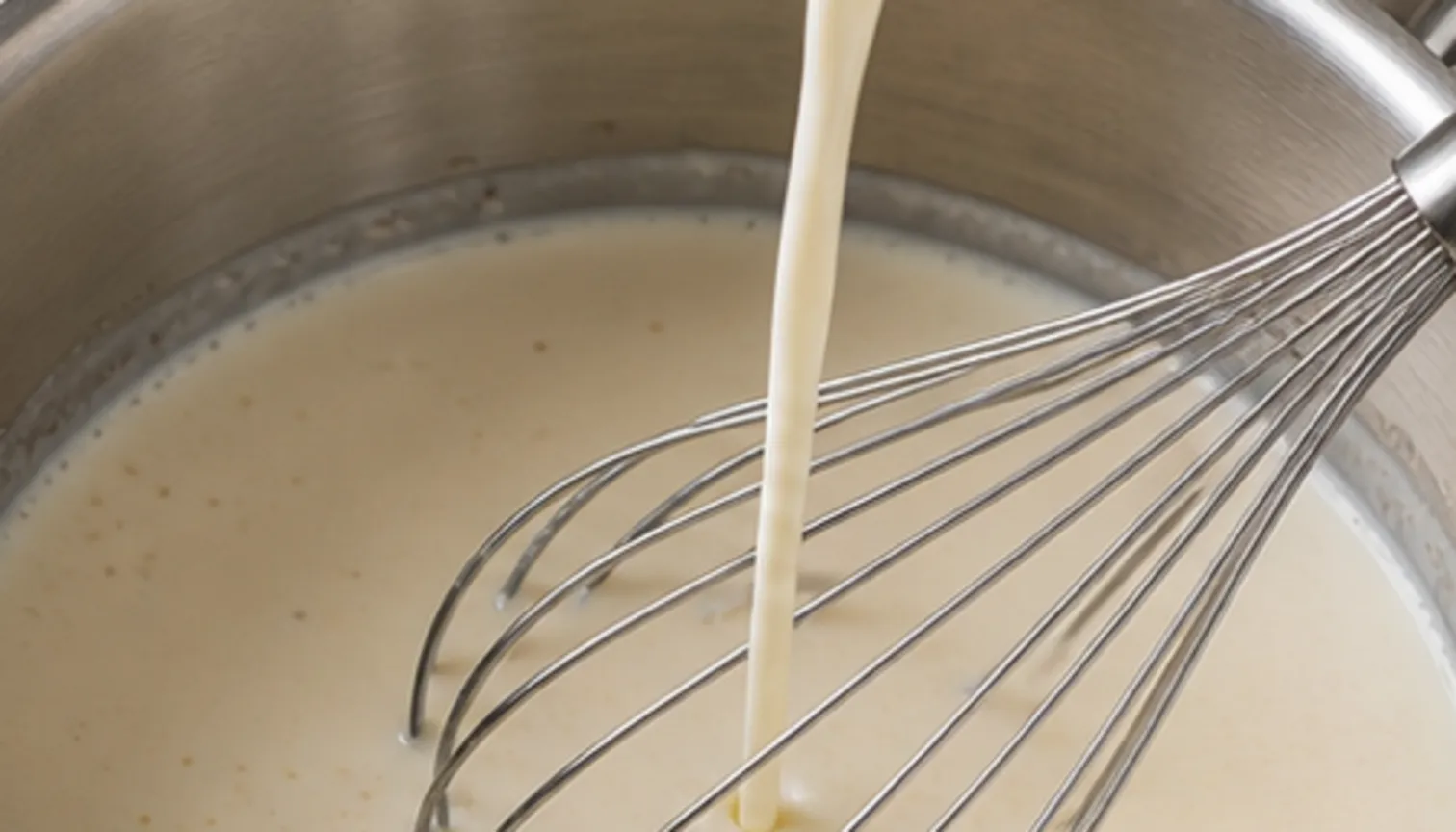 A preparation step for keto panna cotta with strawberry sauce during the keto recipe process