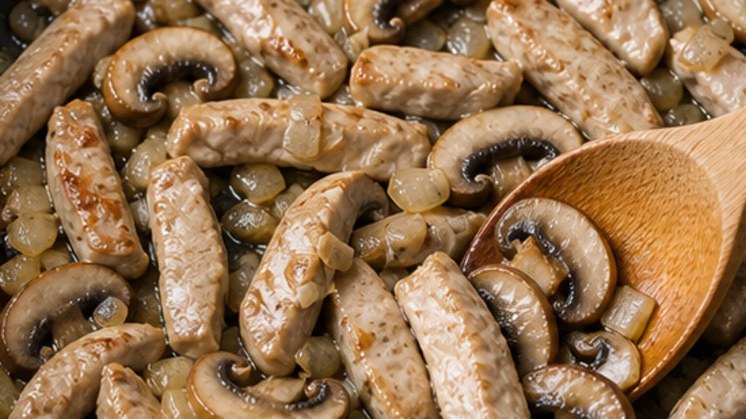 Zubereitungsschritt für Keto Pork Strips Zurich Style: 38 g Protein in 25 Minutes während der Keto-Rezeptzubereitung