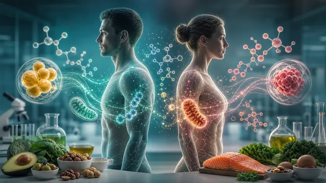 Metabolism illustration of sex-specific differences in response to a ketogenic diet
